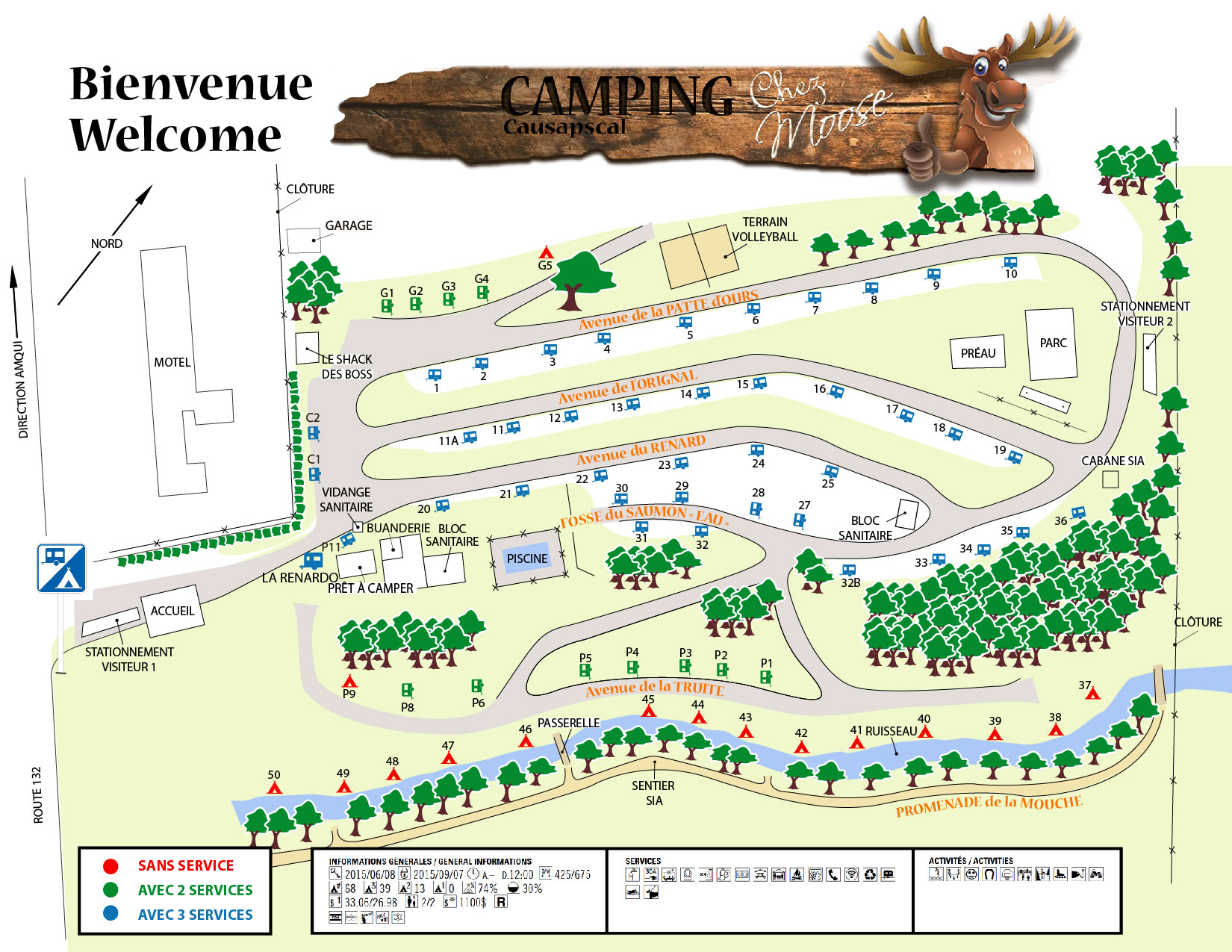 Plan du camping